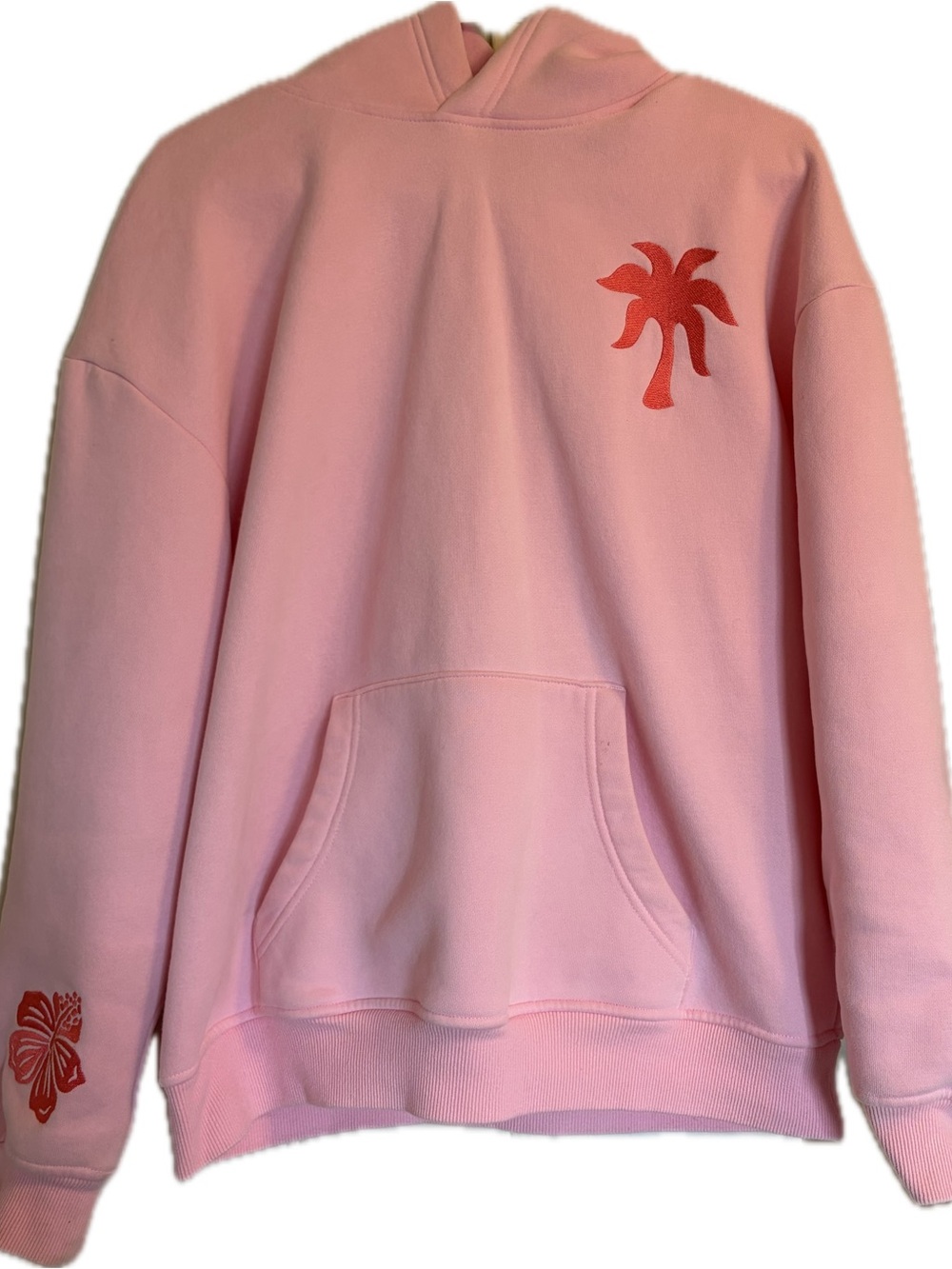 Pink Palm Puff pink original hoodie
